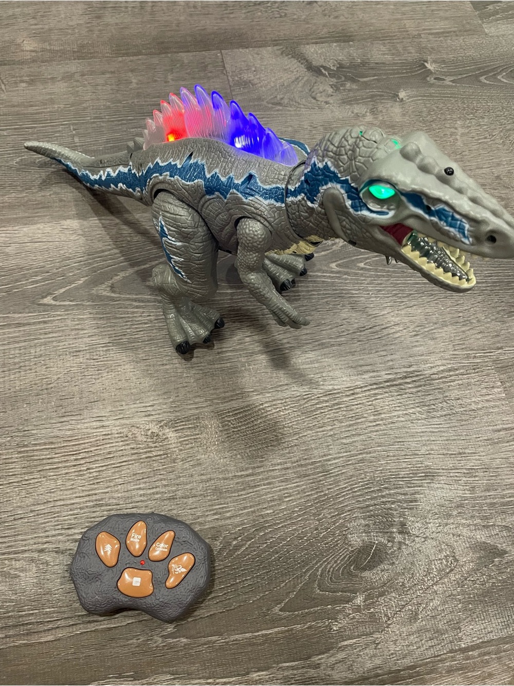 Electronic Light-Up Dinosaur Toy with Remote